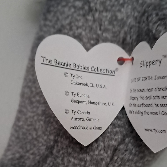 Ty Gray Seal Slippery Plush Toy - Picture 8 of 9